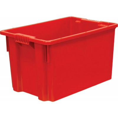 Ящик п/э 600х400х350 сплошной арт. 603, без крышки (Красный)